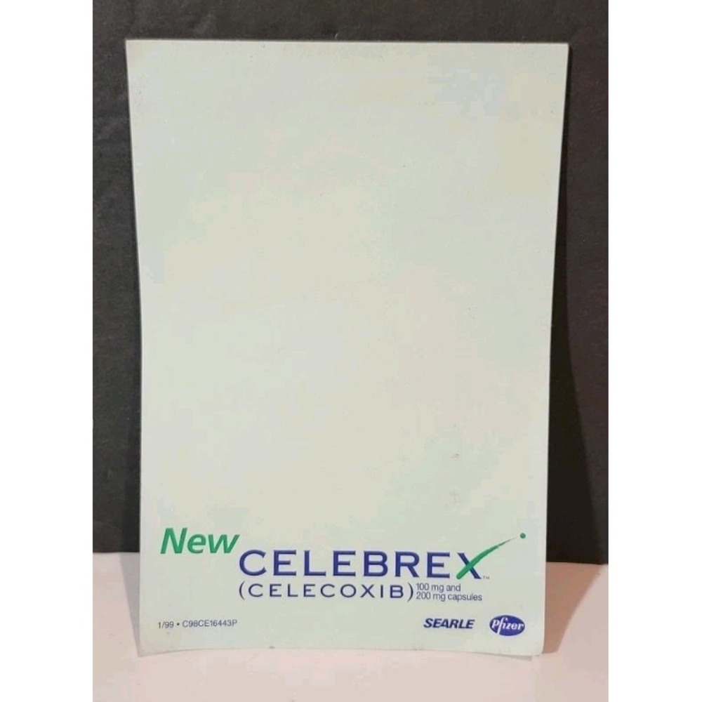 Vintage 1999 Celebrex Percrepition Notepad‎ Post-It Pad Paper